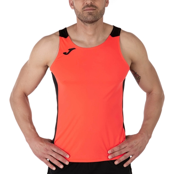Men's Running Tank Joma Record II Tank  Fluor Coral/Black 102222.041