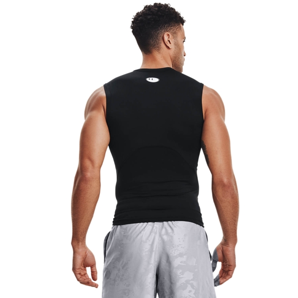 Under Armour HeatGear Compression Tank - Black/White