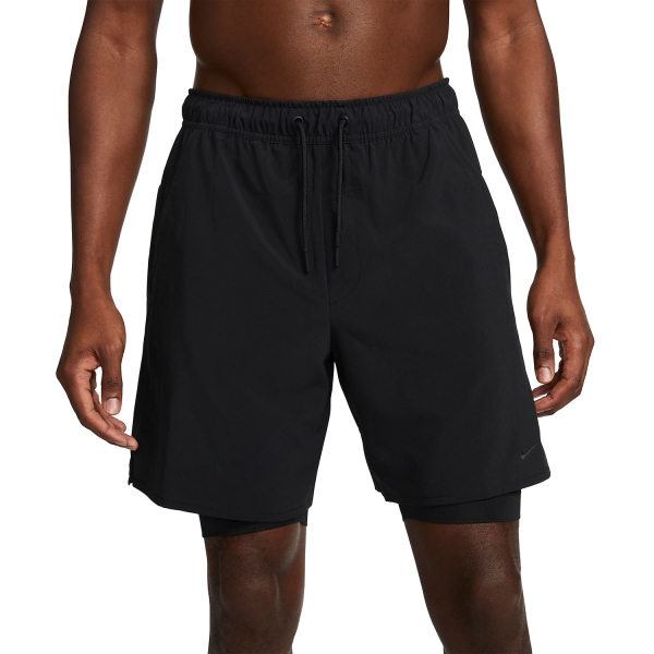 Men's Training Short Nike DriFIT Unlined Fitness 2 in 1 7in Shorts  Black DV9334010