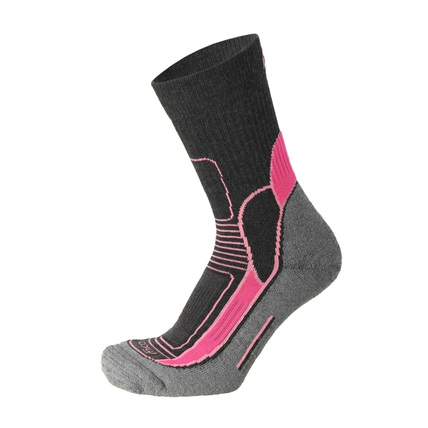 Calze Mico Extra Dry Medium Weight Socks Woman  Antracite Melange/Fucsia CA 3022 474