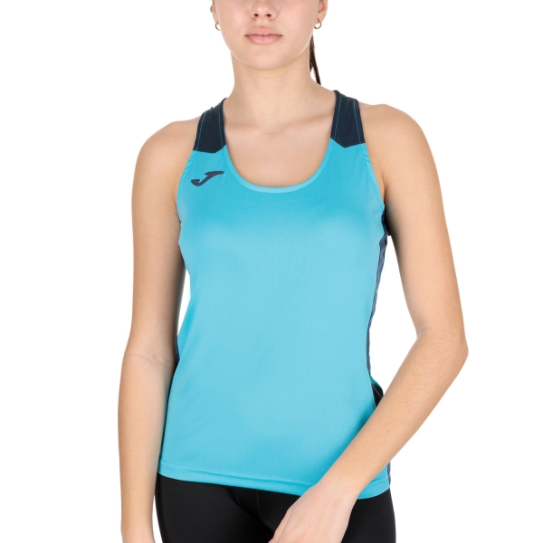 Top Running Mujer Joma Record II Top  Fluor Turquoise/Dark Navy 901396.013