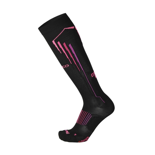 Calze Mico Compression OxiJet Light Weight Calze  Nero/Fucsia Fluo CA 1273 159
