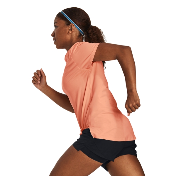 Under Armour Iso-Chill Laser T-Shirt - Bubble Peach/Reflective
