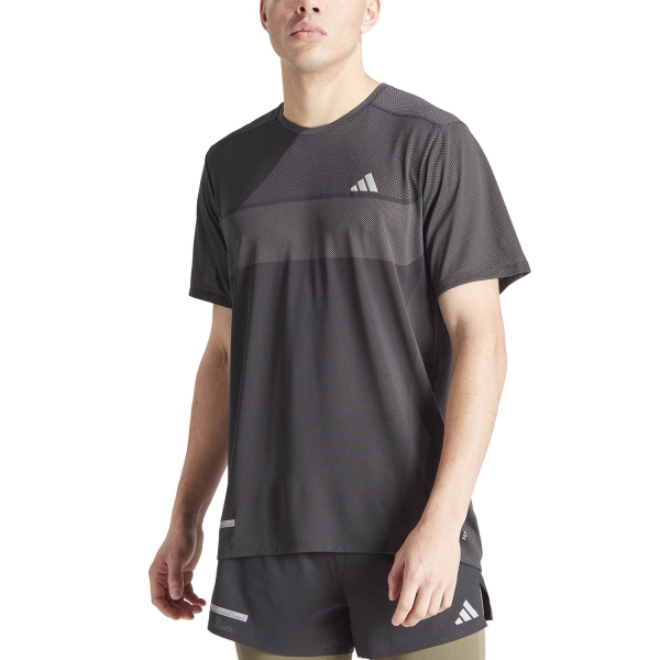 Maglietta Running Uomo adidas Ultimate Enginereed TShirt  Black/Grey Four IN0094