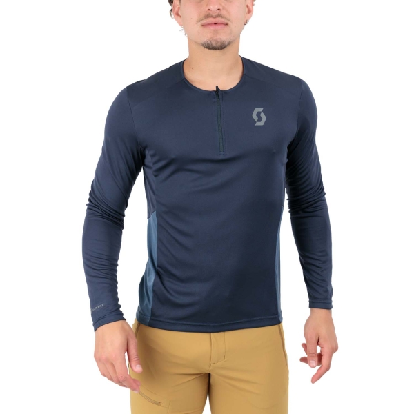 Men's Running Shirt SCOTT Endurance Shirt  Dark Blue/Metal Blue 4032137367
