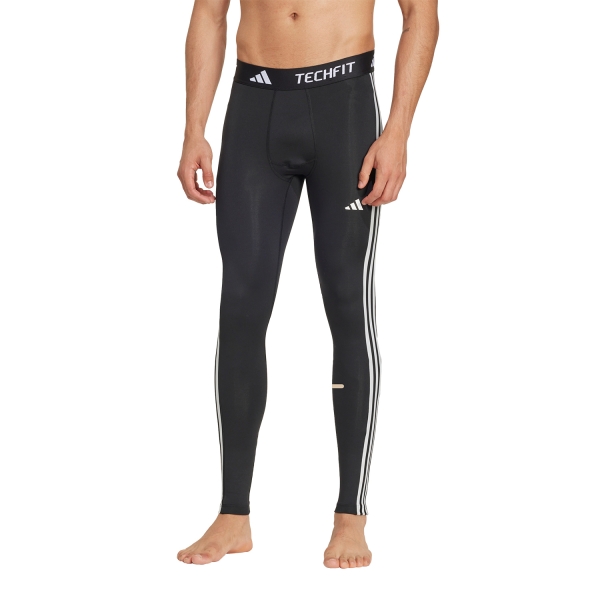 Men's Underwear Tights adidas TechFIT 3 Stripes Tights  Black IN5587