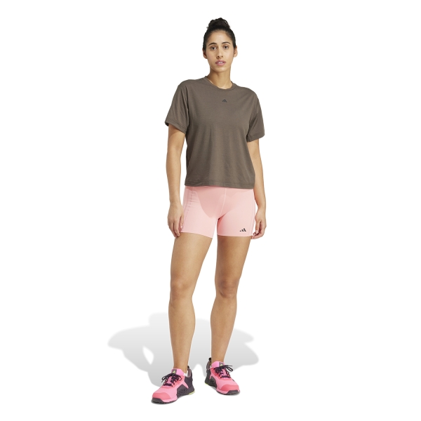 adidas Power Back 3 Stripes T-Shirt - Shadow Olive