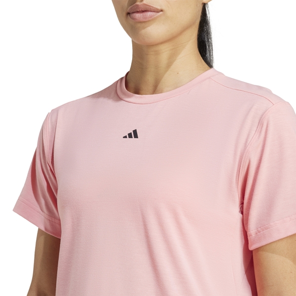 adidas Power Back 3 Stripes T-Shirt - Light Pink