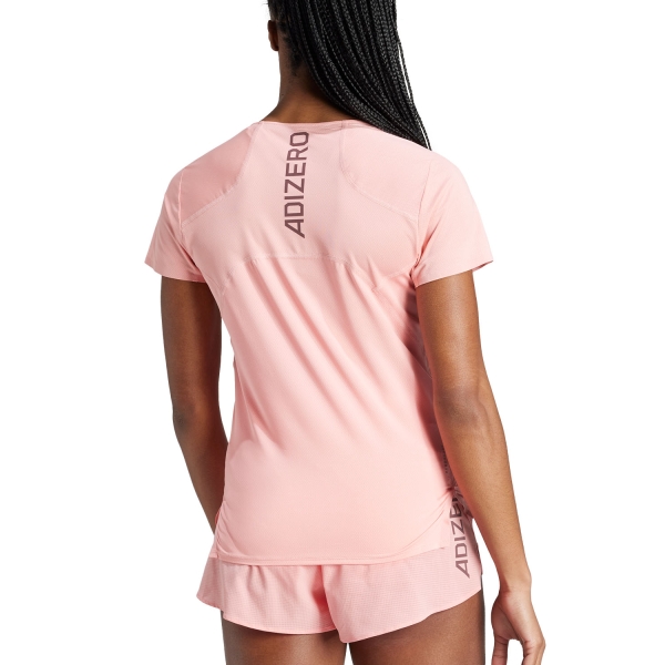 adidas ADIZERO AREOREADY Logo T-Shirt - Semi Pink Spark