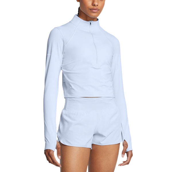 Women's Running Shirt Under Armour Launch Elite Crop Shirt  Nimbus Blue 13863380464