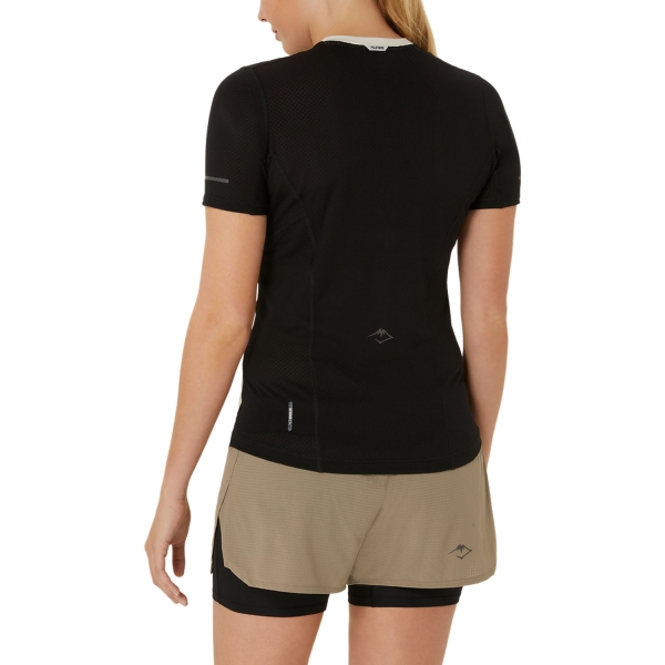 ASICS Fujitrail Logo T-Shirt - Oatmeal/Performance Black