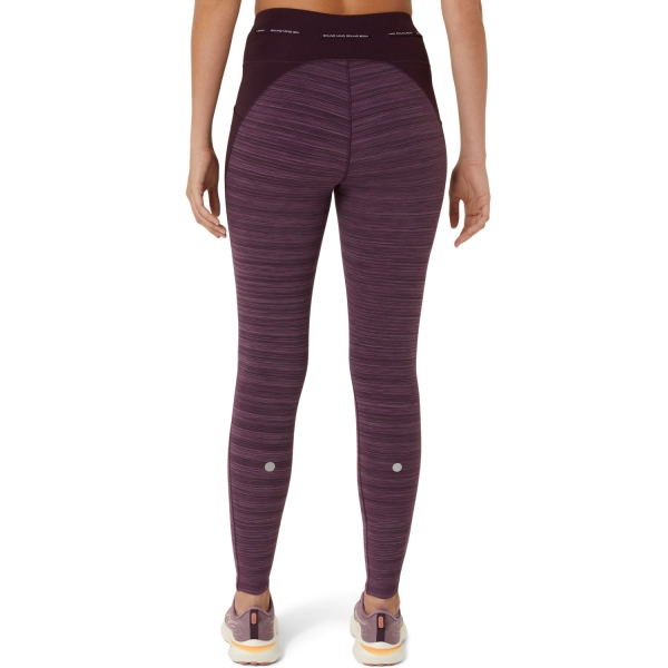 ASICS Nagino Logo Tights - Dark Aubergine Heather