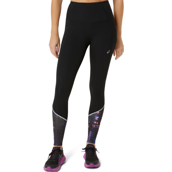 Women's Running Tights ASICS Road LiteShow Tights  Performance Black/Bold Magenta 2012D074001