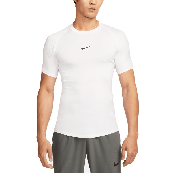 Men's Training T-Shirt Nike DriFIT Logo TShirt  White/Black FB7932100