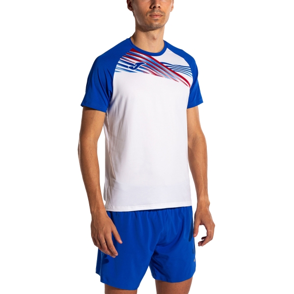 Maglietta Running Uomo Joma Elite X TShirt  White/Royal 103101.207