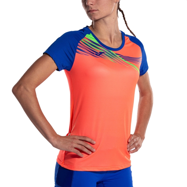 Women's Running T-Shirts Joma Elite X TShirt  Fluor Coral/Royal 901811.047
