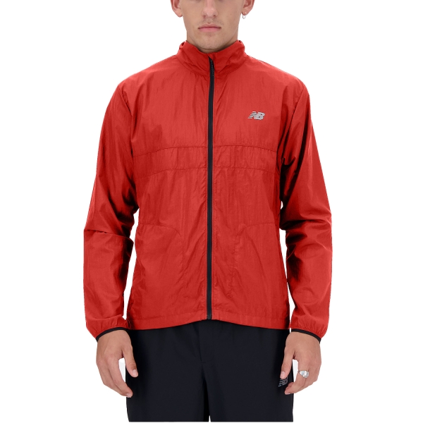 Men's Running Jacket New Balance Athletics Logo Jacket  Neo Flame MJ41276NEF