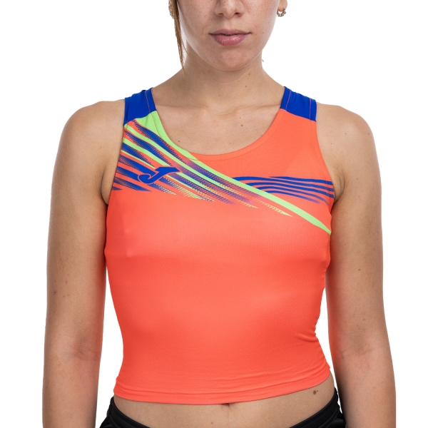 Canotta Running Donna Joma Elite X Top  Fluor Coral/Royal 901813.047