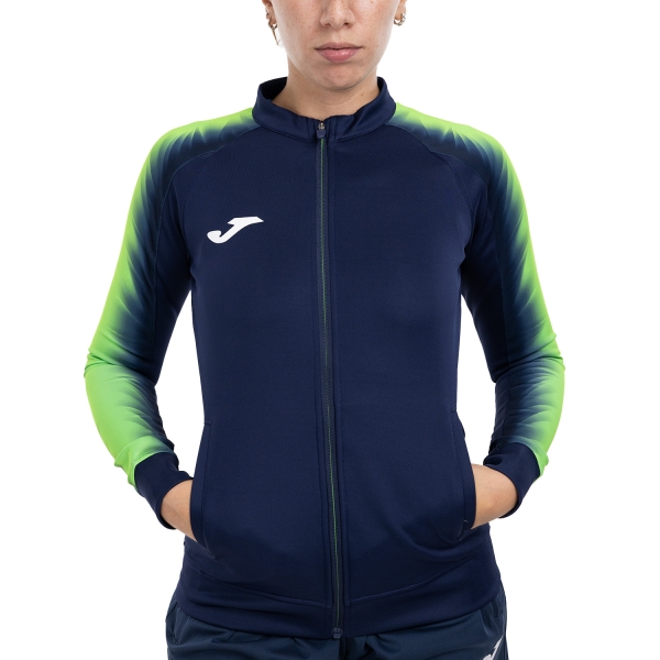 Women's Running Jacket Joma Elite XI Jacket  Navy/Fluor Green 902255.317