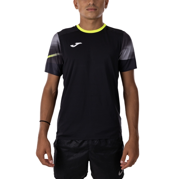 Men's Running T-Shirt Joma Elite XI TShirt  Black/Fluor Yellow 103801.121