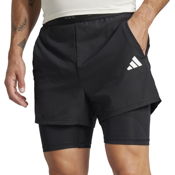 Men's Training Short adidas Gym+ 2 in 1 4in Shorts  Black JE5665