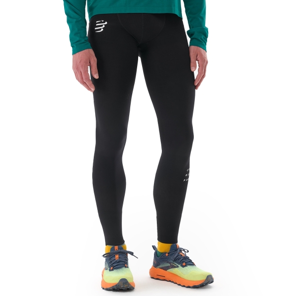 Men's Running Tights and Pants Compressport Under Control Tights  Black ATIM1989000