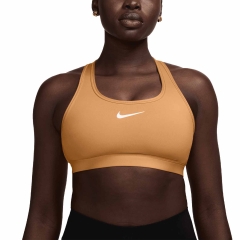 Nike Swoosh Sports Bra - Copper Moon/White