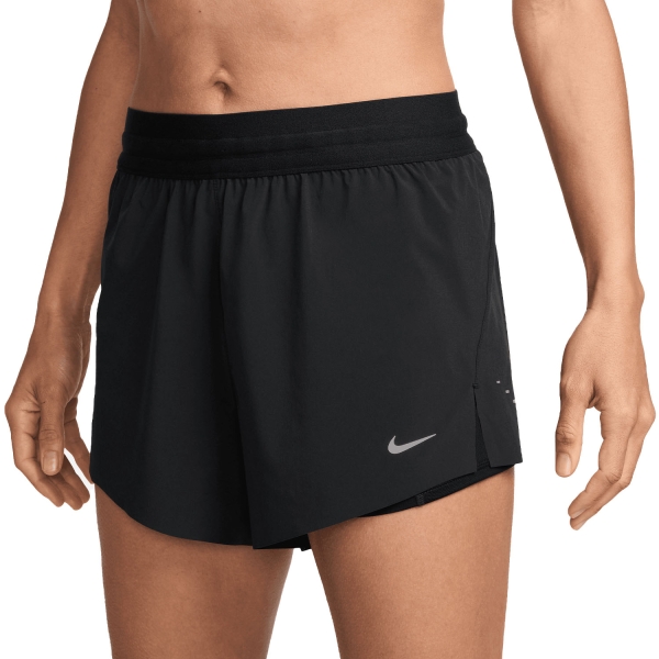 Women's Running Shorts Nike Swift 2 in 1 2.5in Shorts  Black/Reflective Silver HJ5376010