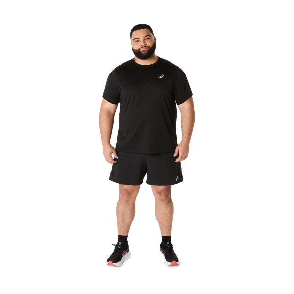 ASICS Road Logo 5in Shorts - Performance Black/Graphite Grey