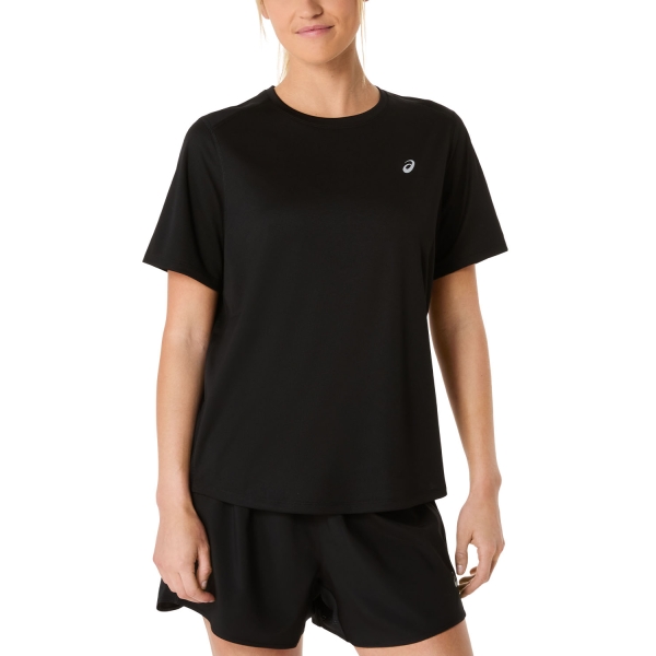Women's Running T-Shirts ASICS Core Logo TShirt  Performance Black 2012D170001
