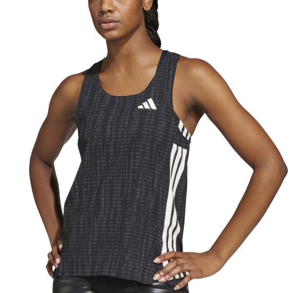 Canotta Running Donna adidas ADIZERO Tank  Carbon/Black JM7940