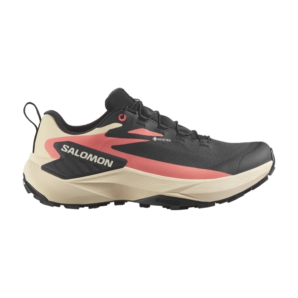 Women's Trail Running Shoes Salomon Genesis GTX  Black/Tender Peach/Fusion Coral L47807900