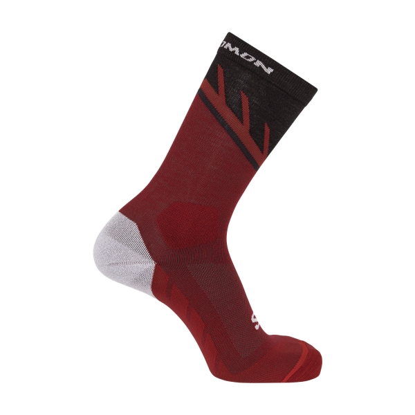 Socks Salomon Speedcross Crew Socks  Red Dahlia/Black/Poppy Red LC2372900