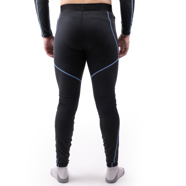 Mizuno Merino Wool Long Tights - Black/Parisian Blue