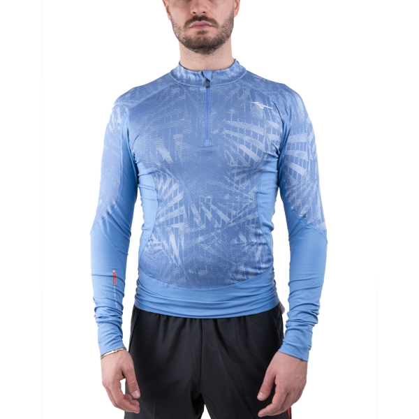 Men's Shirt Underwear Mizuno Virtual Body G4 Shirt  Parisian Blue A2GAB50027