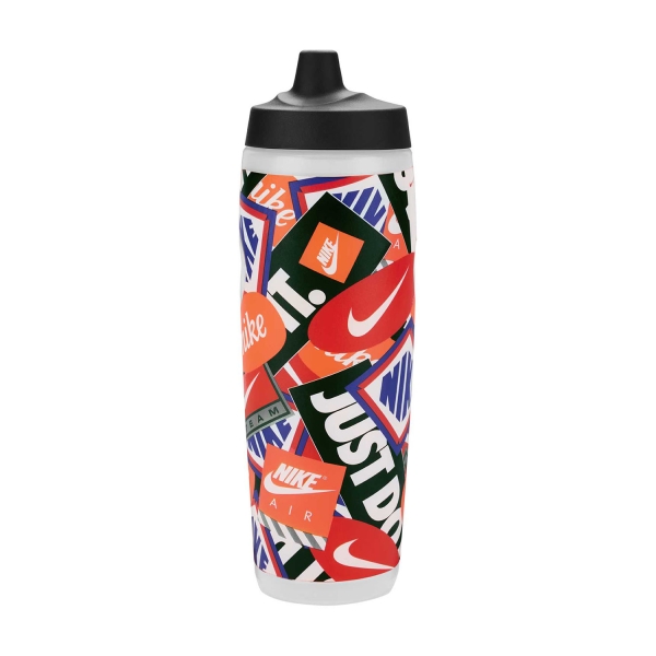 Water Bottle Nike Refuel 700 ml Water Bottle  Clear/Black/Light Crimson/Safety Orange/White N.100.9956.918.24