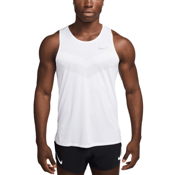 Men's Running Tank Nike DriFIT ADV Stride Tank  White/Reflective Silver HV5210100
