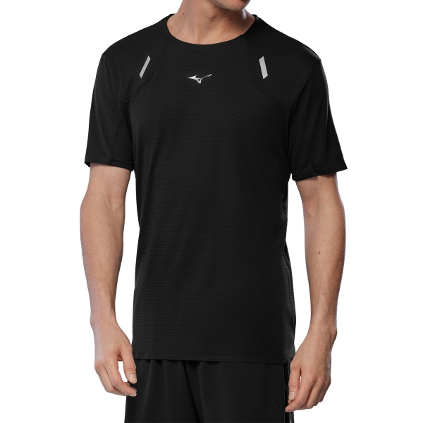 Men's Running T-Shirt Mizuno Tech Light TShirt  Black J2GAC00109