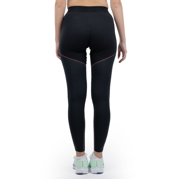 Mizuno Merino Wool Long Tights - Black/Violet Quartz