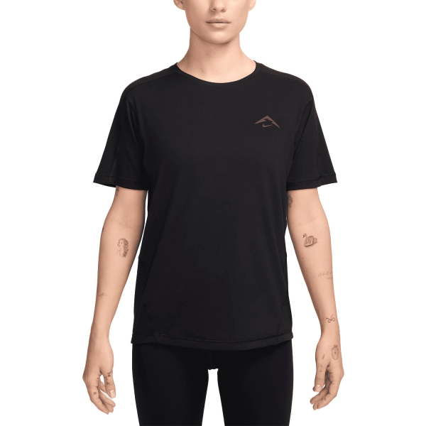Women's Short Sleeve Shirts Trail Running Nike DriFIT UV TShirt  Black HJ2242010