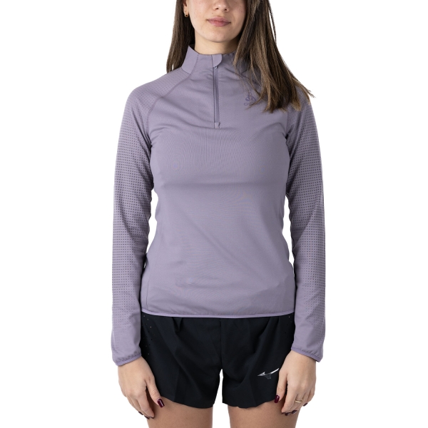 Women's Running Shirt Odlo Zeroweight Warm Shirt  Gray Ridge 31565121092