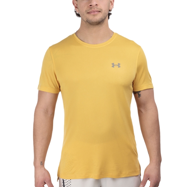 Men's  Short Sleeve Trail Running Shirts Under Armour TR Logo Maglietta  Noble Gold/Reflective 13898070773