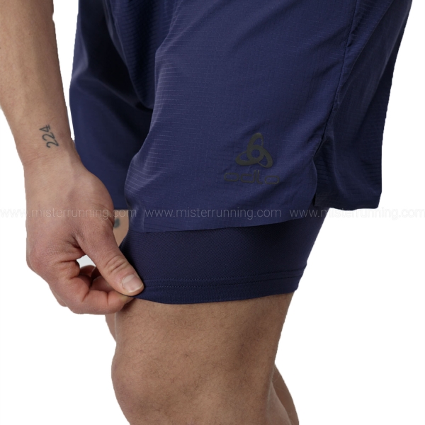 Odlo Zeroweight 2 in 1 5in Shorts - Eclipse