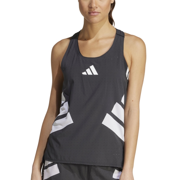 Women's Running Tank adidas Road to Records Tank  Black JM7807