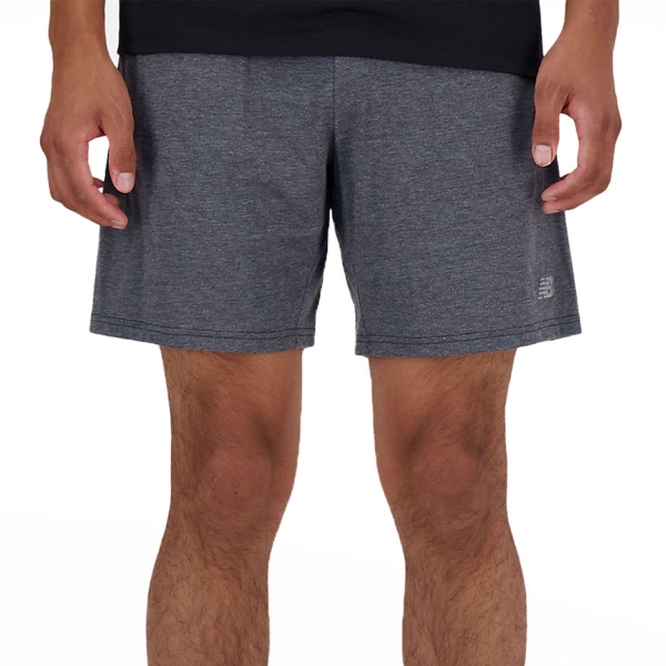 Men's Training Short New Balance Heathertech 7in Shorts  Black MS41073BK
