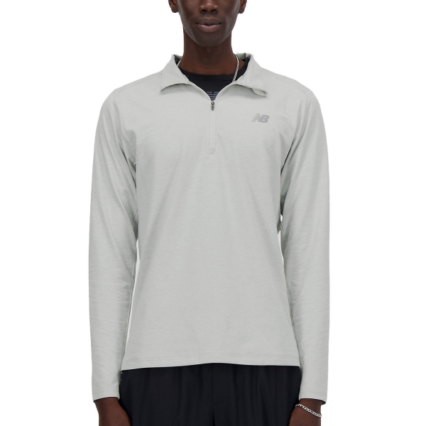 Men's Running Shirt New Balance Space Dye Shirt  Athletic Grey MT41915AG