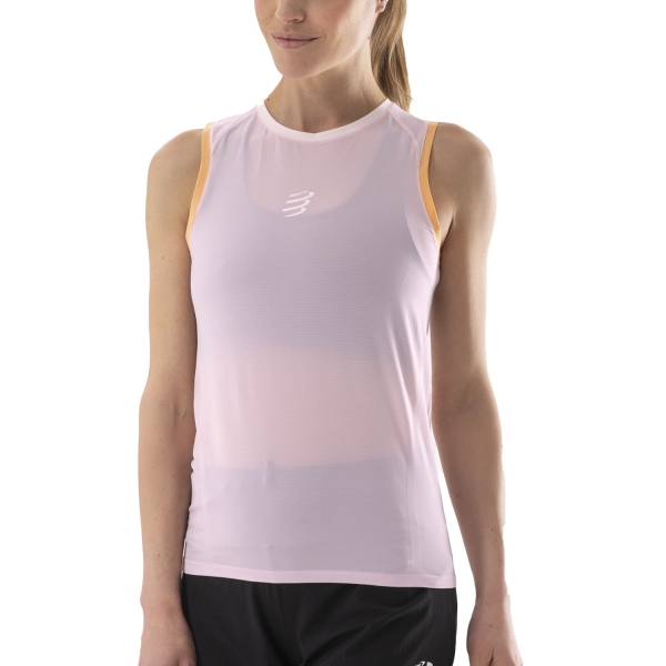 Canotte e Top Trail Running Donna Compressport Performance Pro Tank  Roseate ATSW3853097