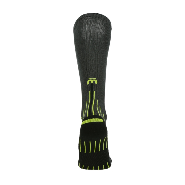 Mico Trek Medium Weight Compression Calze - Antracite/Giallo Fluo