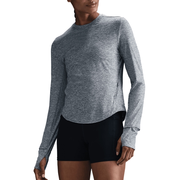 Women's Running Shirt Nike DriFIT Swift Shirt  Smoke Grey/Heather/Reflective Silver HQ0503084