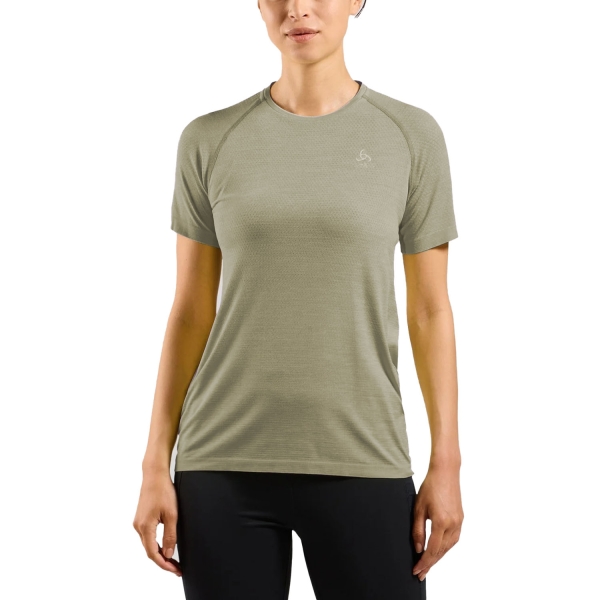 Women's Running T-Shirts Odlo Essentials TShirt  Vetiver/Melange 31394140457